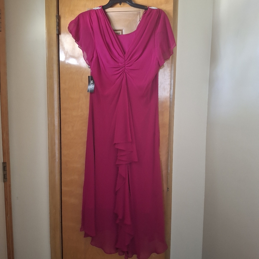 Elegant SLNY Fuchsia Dress Size 18